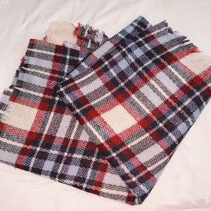 Plaid print Blanket scarf
